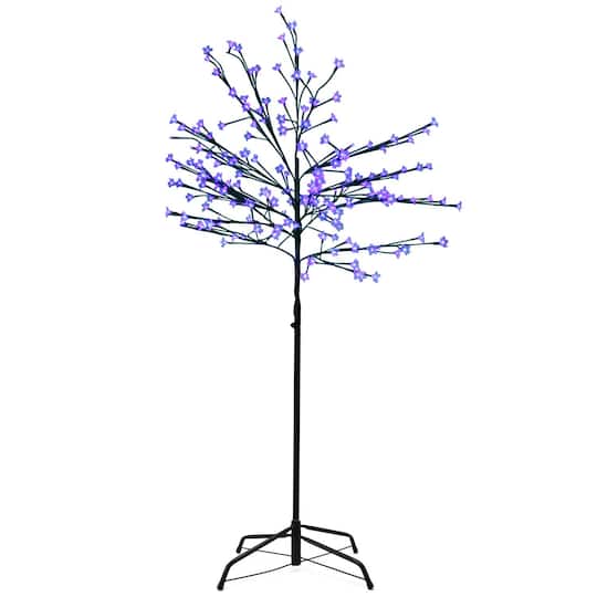8ft LED Lighted Cherry Blossom Tree With Multicolor Changing Lights